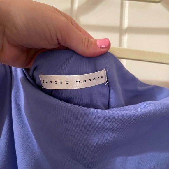 EUC Susana Monaco purple puff sleeve mini dress - Picture 2 of 4